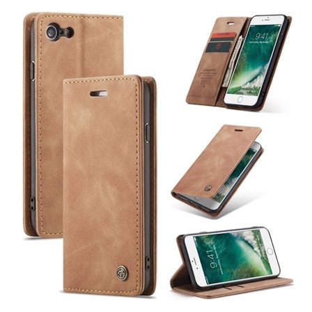 CaseMe iPhone SE 2020 Vintage kotelot - Khaki