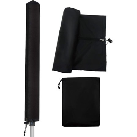 Torklinsbeskyttelse til roterende tørrestativ, Sort 165 cm Vandtæt beskyttelse med lynlås og snøre til roterende havetørrestativ, Vand