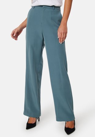 ONLY Berry High Waist Wide Pant Goblin Blue Tøj
