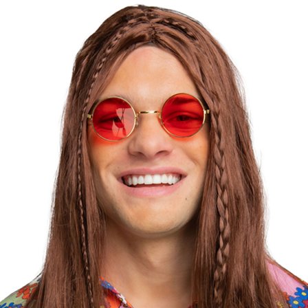 Runde Briller Hippie Rød