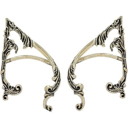Gotiske Elverøremanchetter Sølv Øreringe Cosplay Vintage Ørestikker Øreclips Øreringe til Teenagepiger (2[J4024]