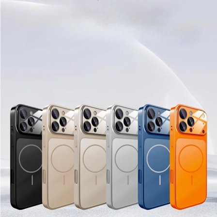 Trådlöst laddningsbart matt skyddsfodral för iPhone 17/17 Air/17 Pro/17 Pro Max (guld, för iPhone 17PRO)