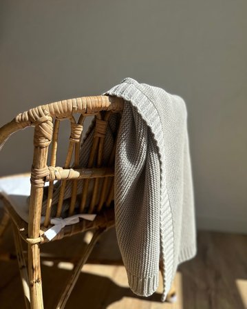 Vanilla Copenhagen Baby Striktæppe Oyster Grey, Tøj & Bolig, Sengetøj, Dyner & Puder, Babydyner & Svøb