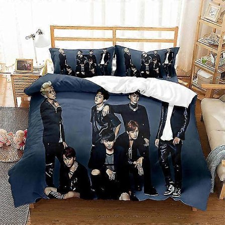 Bts 3D-tulostettu vuodevaatesetti, pussilakana ja tyynyliina, lasten lahja