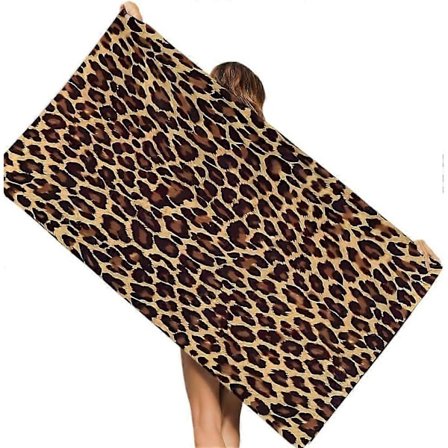 Leopard Strandhåndklæde, Leopard Print Badehåndklæder, Absorberende Mikrofiber