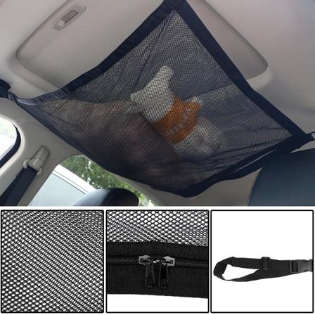 Universal Justerbar Diverse Car Styling Opbevaringsnettaske black 75*48cm