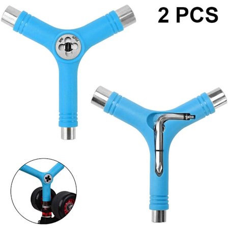 Skruvmejselhuvud och axelmutter, universell för longboard skateboard och mer, blå