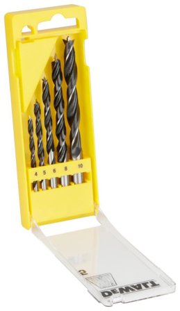 Dewalt DT4535-QZ Träborr 5-pack, 4, 5, 6, 8 och 10 mm, Maskintillbehör & förbrukning