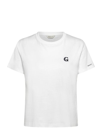 GANT Reg G Badge Ss T-Shirt - White - XL/XXL