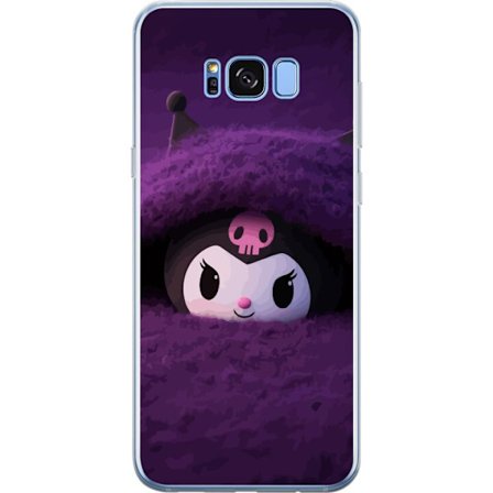 Yhteensopiva Puhelinkuori Samsung Galaxy S8+ Kuromi lilassa pörröisessä ympäristössä, jossa on salaperäinen kawaii-suunnittelu.