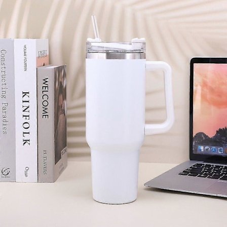 40 Oz Tumbler Sugrörlock Isolerad Rostfri Vattenflaska Kaffemugg Resa