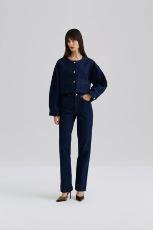 Malina - Klassiska jeans - 27/30 - Unwashed Dark Blue