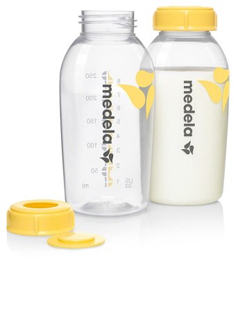 Medela Brystmælksflaske 2 stk á 250 ml, Børn & Forældre, Amning & Flaske, Opbevaring Til Mælk Og Pulver