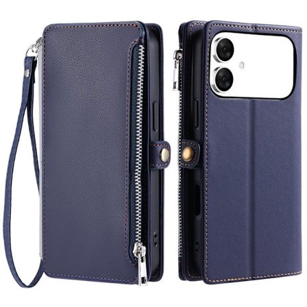 Mobilskal till Samsung Galaxy S26 Edge TPU + KonstLäder - Blå