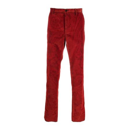 Etro, Straight Trousers Rood, Heren, Maat:M