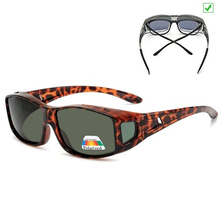 Nattkjørebriller som passer over solbriller Anti-blending Polariserte HD Nattbriller