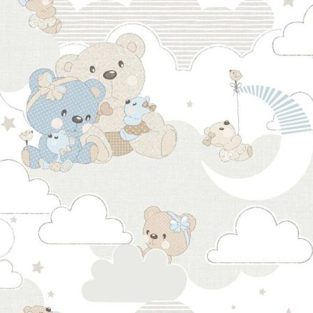 Noordwand Tapet Mondo baby Hug Bears blå och beige