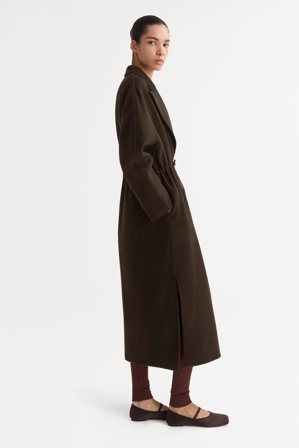 Soft Goat - Drawstring coat - Cashmere jacket - S - Mocha