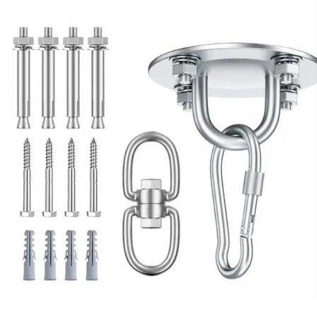 Rustfritt stål takkrok, profesjonelle hengekøyeopphengsfestekroker for punching bag Love Swing Sling Hengekøye Yoga Swings, 400 kg kapasitet