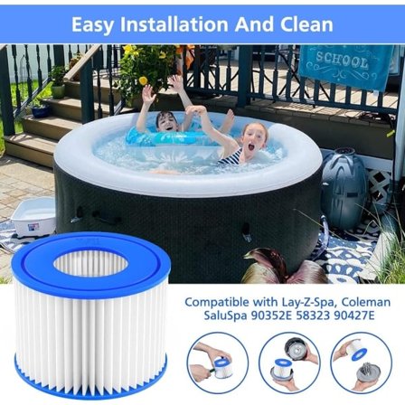 Lay-Z-Spa filterpatron (VI), kompatibel med alle Lay-Z-Spa boblebadmodeller