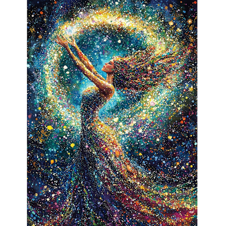 Fantasy Diamantmaleri Sæt: 5D Fuld Bor, Blandede Fantasy Elementer, Premium Lærred, DIY Håndværk til Fantasy Fans Dekor