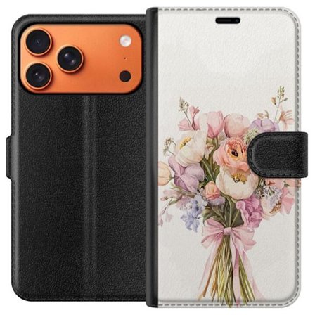 Kompatibelt Lommeboketui til Apple Apple iPhone 17 Pro Max Mobildeksel med fargerikt blomsterbukett i romantisk stil