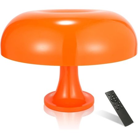 Oransje Sopplampe – Dimbar Bordlampe med Retrodesign for Soverom & Stue_TF_TF
