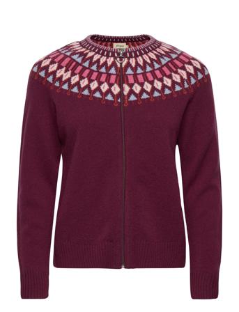Michelle Stickad Tröja Cardigan Multi/mönstrad Jumperfabriken