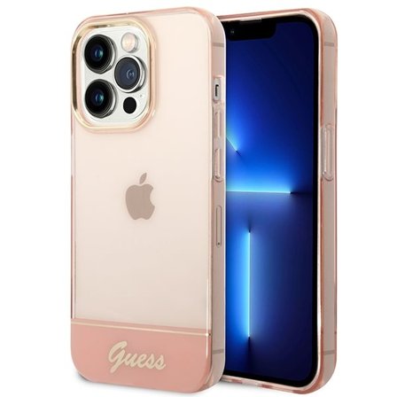 Guess Gennemsigtig iPhone 14 Pro Max 6,7" taske - Pink