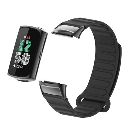 Snyggt magnetiskt silikonarmband för Fitbit Charge 6