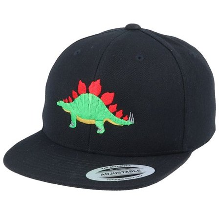 Kiddo Cap - Svart snapback Keps - Kids Stegosaurus Black Snapback @ Hatstore