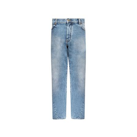 Versace, Jeans with curved seams Blauw, Heren, Maat:W30