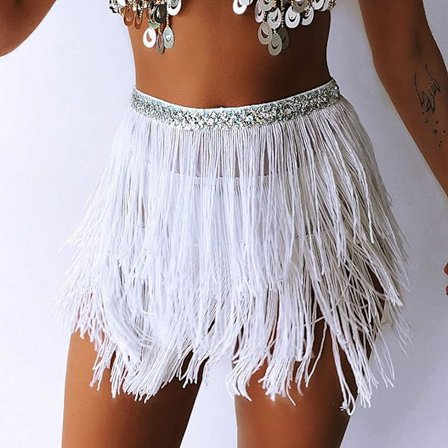 Mavedans hofte tørklæde til kvinder med frynser