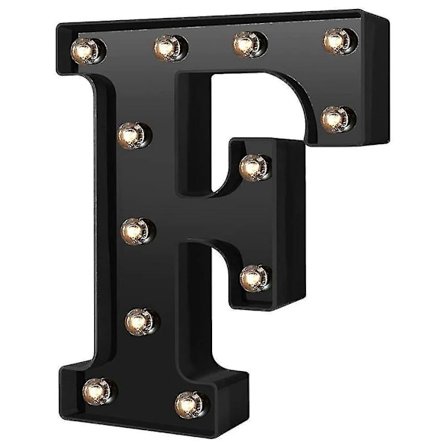 Newly Design Led Letters Lights 26 Alphabet Black Decorative Marquee Lamps For Wedding Party