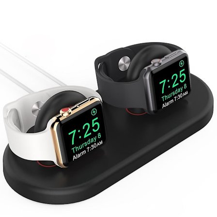 AHASTYLE PT116 Dobbelt Position Opladningsstander til Apple Watch, Smartwatch Oplader Holder Base [HK] Style C Apple Watch SE (2022)