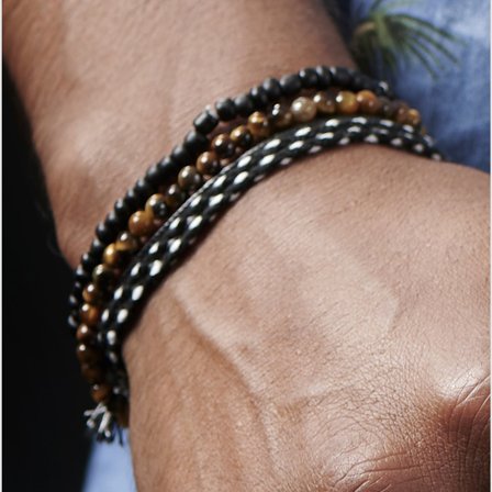 Wain Bracelet Set for Men - Beaded bracelets