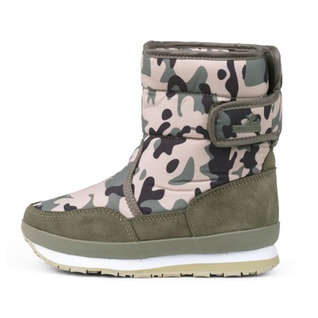 Rubberduck Print Camo Kids Children lined boots Green 35