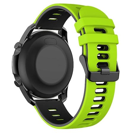 20mm Dubbelfärgat Silikonarmband för Samsung Galaxy Watch6 Classic 47mm 43mm / Garminactive 5