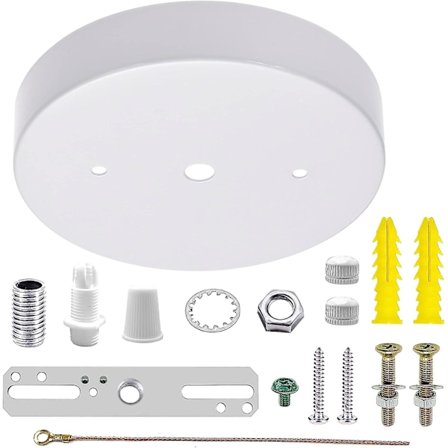 Pendel Lampe Baldakin Sett, 12 cm Taklampe Dekselplate Med Monteringsutstyr For Lysekrone, Lys Baldakin (gull, 12 cm)