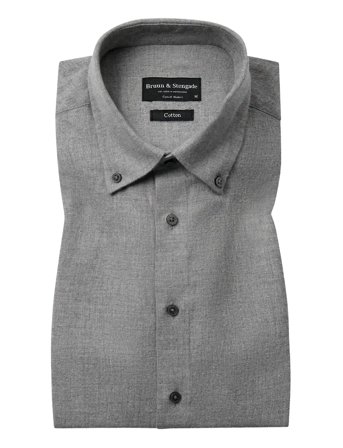 Bs Faruk Casual Modern Fit Shirt Grey Bruun & Stengade