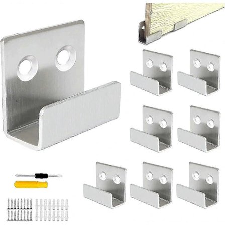 8 stk Veggkroker, Rustfritt Stål Veggspeil Feste Last 50 kg for Baderom Kjøkken Kraftig Krok Keramiske Fliser Bilderamme Utstillingsstativ