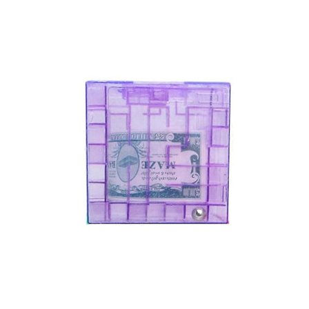 Penge-Labyrint Puslespilboks, Unik Pengeopbevaring, Labyrint Spil Mynt Opsparingsboks Fantastisk Gave til Børn og Børn 1 stk