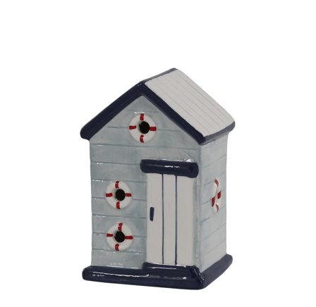 Chic Antique Dekorasjon Strandhus skyblue/hvit H15,5