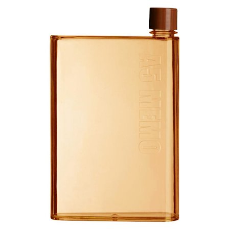 Flad vandflaske, A5 Memo - Orange