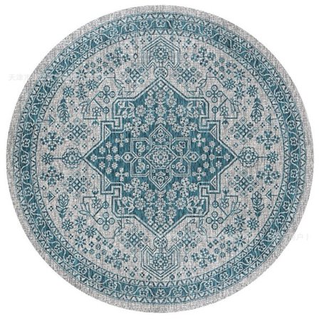 Boho pyöreä matto, kodin sisustusmatot Liukumaton ja pestävä makuuhuoneen kylpyhuoneeseen (Tyyli 2/40X40cm)