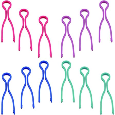 Puolanpidikkeet, 12 kpl Puolalangan pidikkeitä, Lankarullan pidike, Muoviset puolat, Lankarullien järjestämiseen