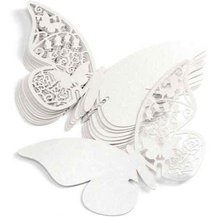 100 fjärilar, glas hängen, väggdekaler, bordsdekoration,