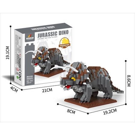 Dinosaurusrakennuspalikat – T-Rex & Velociraptor miniatyyrilelu