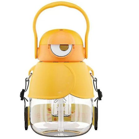 Med halm vattenkopp Studenter stor kapacitet vattenflaska Plast barnkopp