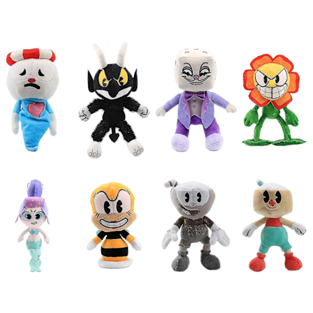 Plush Doll Kids Toy Cuphead Game Cuphead & Mugman Mecup Og Brocup [DB]